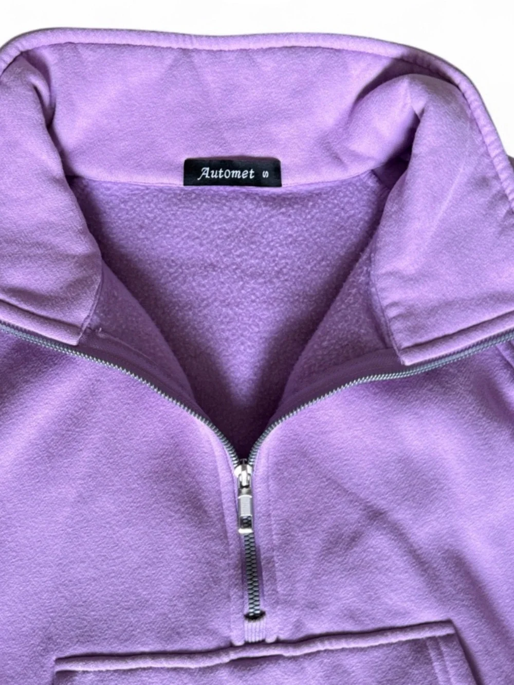 Lavender Half-Zip Pullover Hoodie - Unbranded